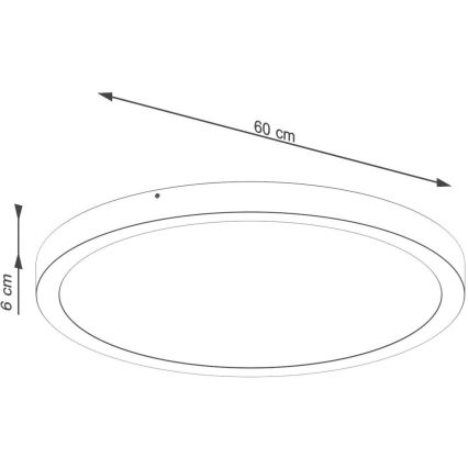 Plafoniera LED ONYX LED/48W/230V Ø 60 cm nero