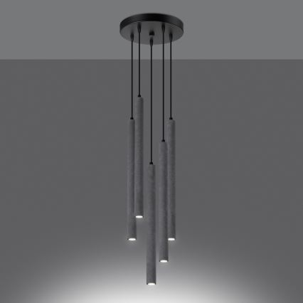 Suspension filaire PASTELO 5xG9/8W/230V béton