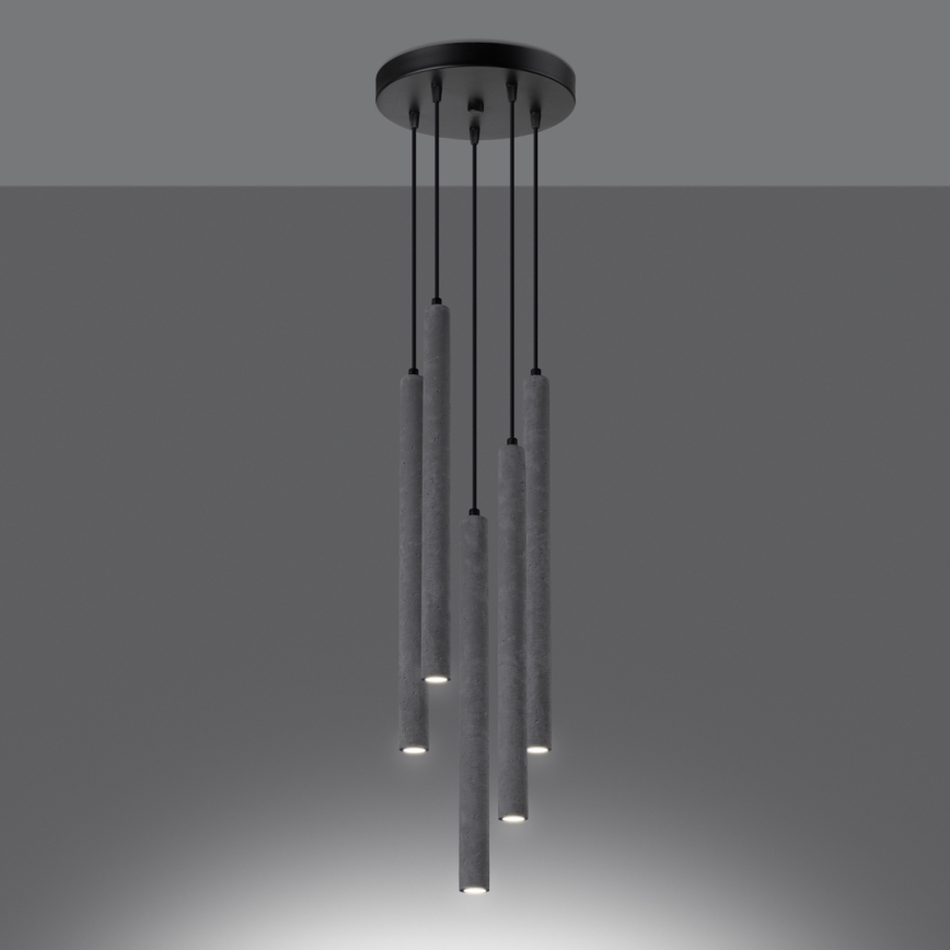 Suspension filaire PASTELO 5xG9/8W/230V béton