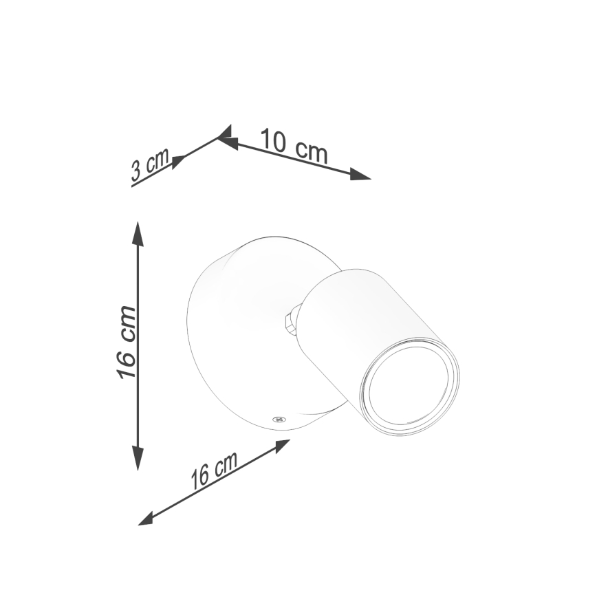 Faretto da parete VERDO 1xGU10/10W/230V bianco/faggio
