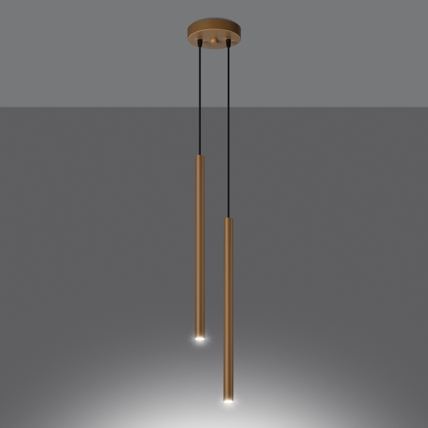 Lampadario a sospensione con filo PASTELO 2xG9/8W/230V oro