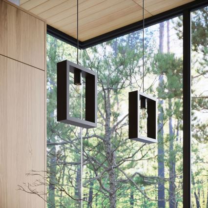 Lampadario a sospensione con filo ARIES 1xE27/15W/230V faggio/wenge