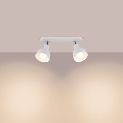 Faretto ELBA 2xE27/15W/230V bianco