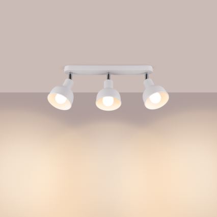 Faretto ELBA 3xE27/15W/230V bianco