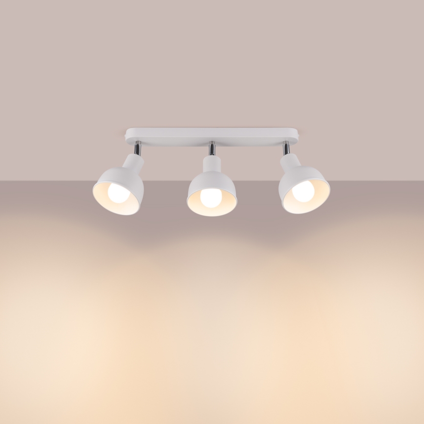 Faretto ELBA 3xE27/15W/230V bianco