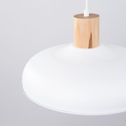 Lampadario a sospensione con filo INDY 1xE27/15W/230V diametro 38 cm bianco