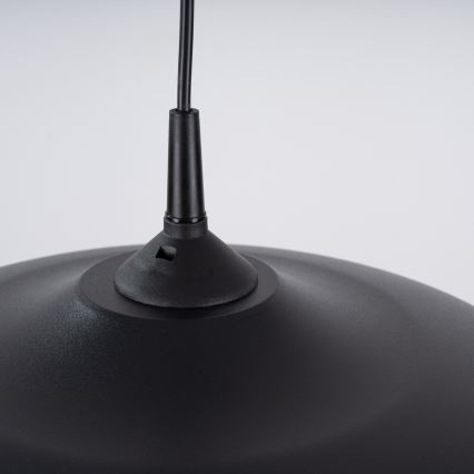 Suspension filaire GINA 1xE27/15W/230V d. 38 cm noir