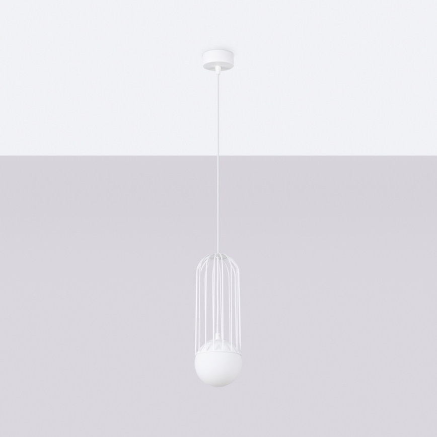 Lampadario a sospensione con filo BRINA 1xG9/8W/230V bianco