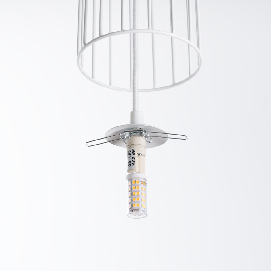Suspension filaire BRINA 1xG9/8W/230V blanc