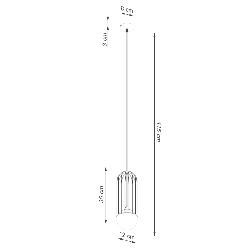Suspension filaire BRINA 1xG9/8W/230V blanc