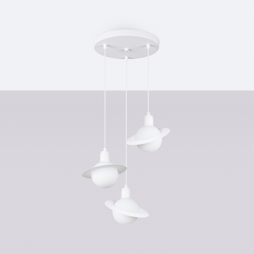 Suspension filaire HYPERION 3xG9/8W/230V blanc