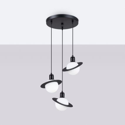 Suspension filaire HYPERION 3xG9/8W/230V noir