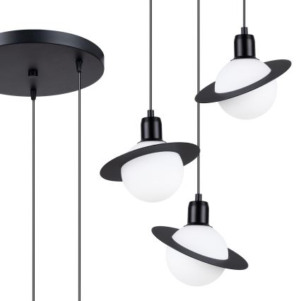Suspension filaire HYPERION 3xG9/8W/230V noir
