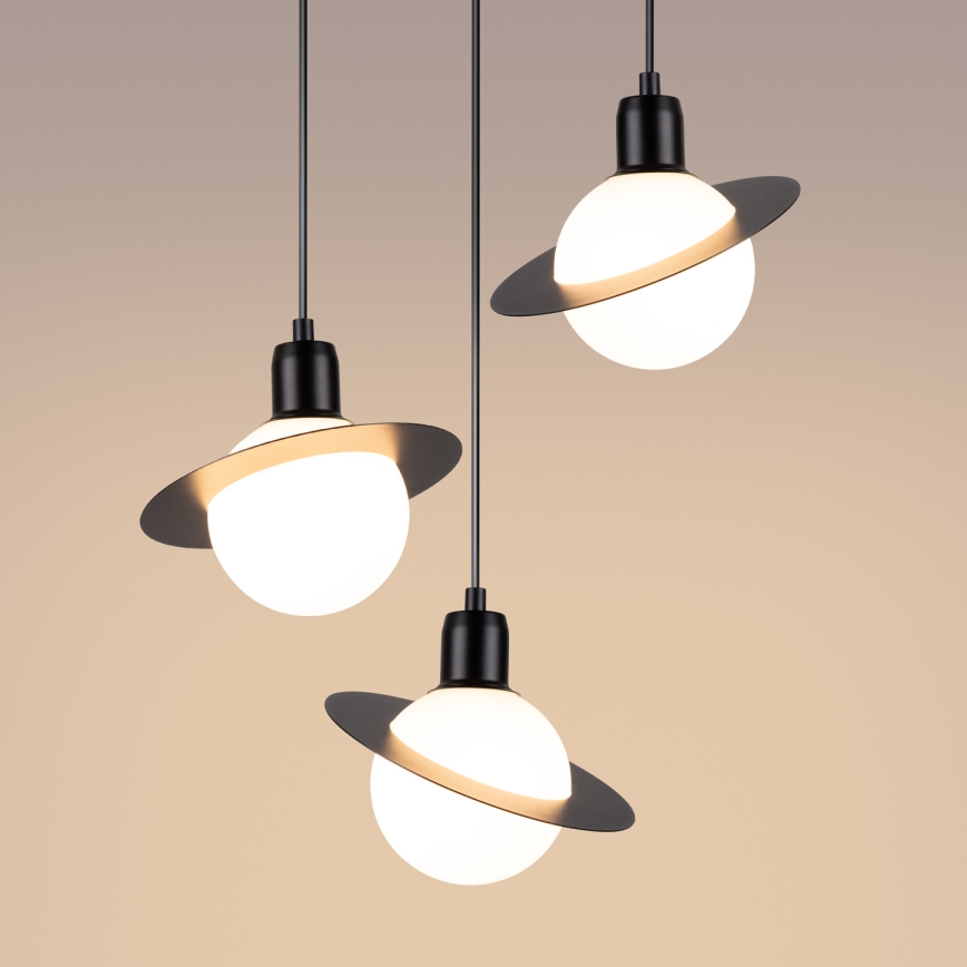 Suspension filaire HYPERION 3xG9/8W/230V noir