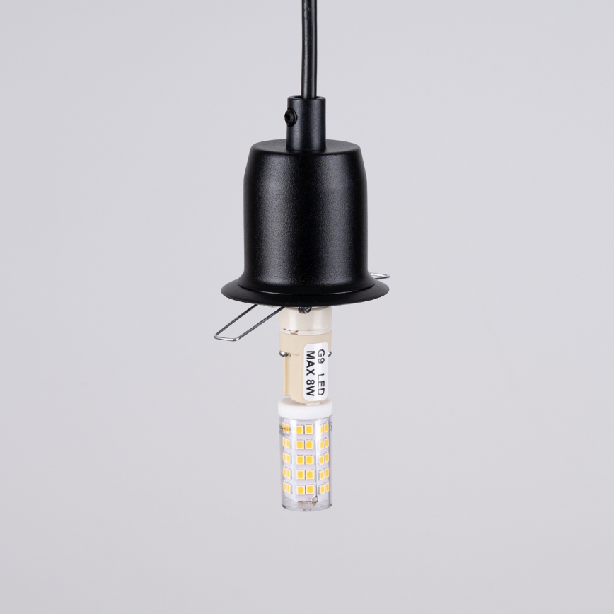 Suspension filaire HYPERION 3xG9/8W/230V noir
