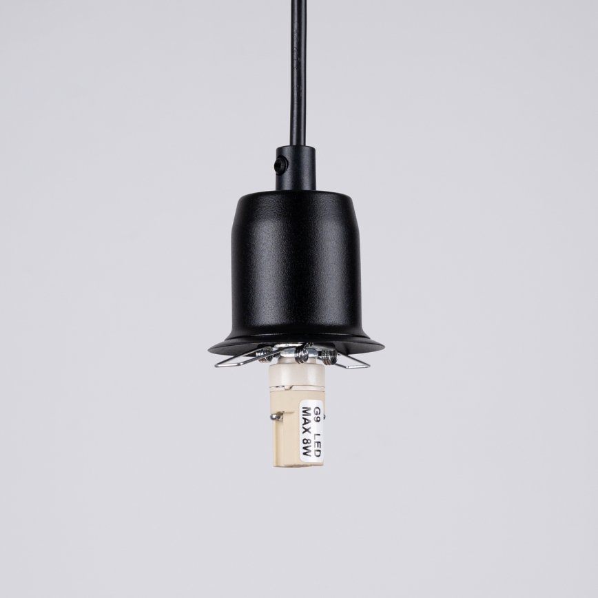 Suspension filaire HYPERION 3xG9/8W/230V noir