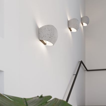 Applique murale GLOBE 2xG9/8W/230V béton/gris