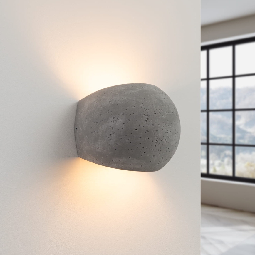 Wandleuchte GLOBE 2xG9/8W/230V Beton/Grau