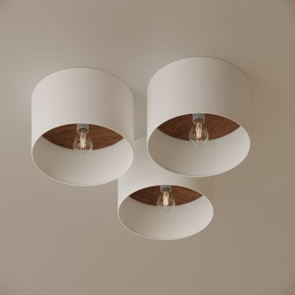 Plafonnier TELESTO 1xE27/15W/230V d. 35 cm blanc/marron