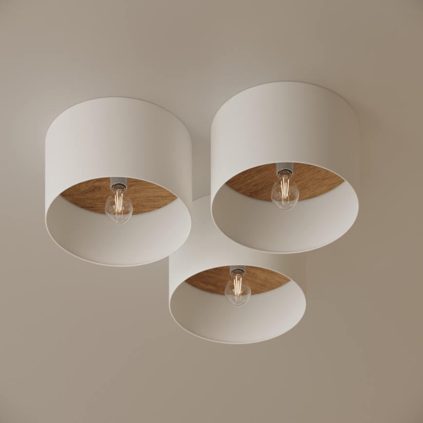 Plafonnier TELESTO 1xE27/15W/230V d. 35 cm blanc/beige