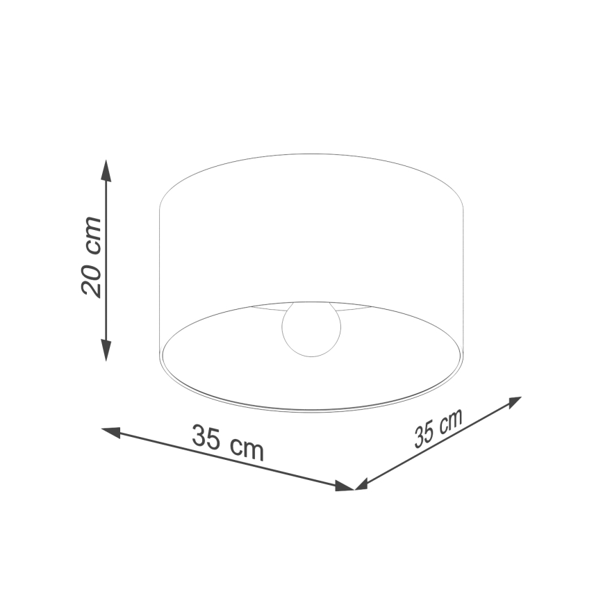 Plafonnier TELESTO 1xE27/15W/230V d. 35 cm blanc/beige