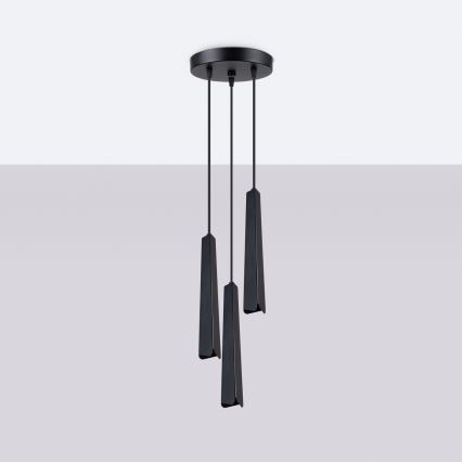 Suspension filaire PRYSM 3xG9/8W/230V noir
