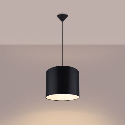Lampadario a sospensione con filo NOVA 1xE27/15W/230V diametro 30 cm nero