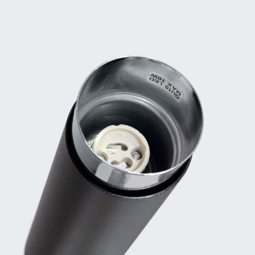 Spot NERO 1xGU10/10W/230V 12,5 cm noir/chrome brillant