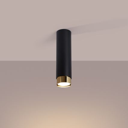 Faretto NERO 1xGU10/10W/230V 22,5 cm nero/oro