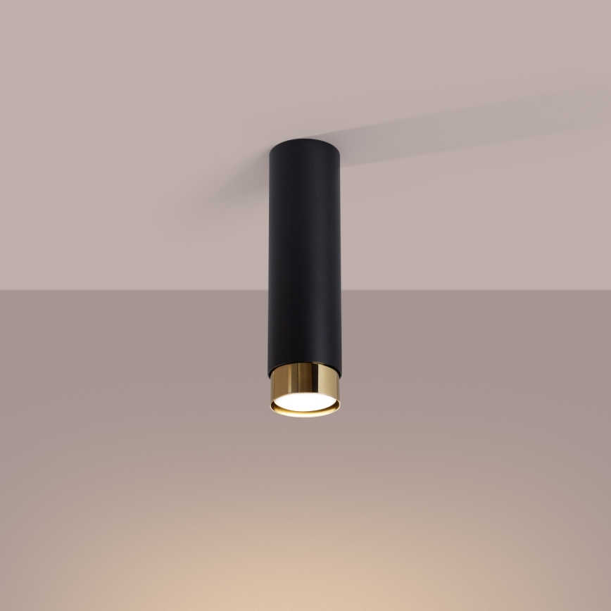 Faretto NERO 1xGU10/10W/230V 22,5 cm nero/oro