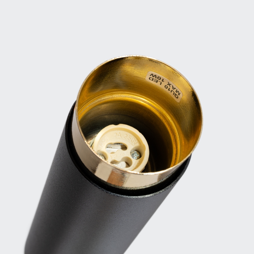 Faretto NERO 1xGU10/10W/230V 22,5 cm nero/oro