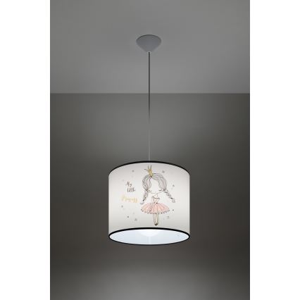 Lampadario a sospensione per bambini PRINCESS 1xE27/15W/230V diametro 30 cm principessa
