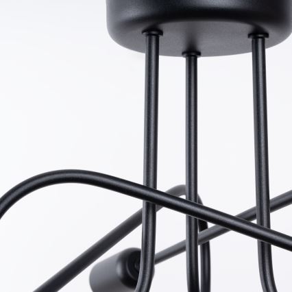 Lampadario a plafone LOOP 3xE27/15W/230V nero