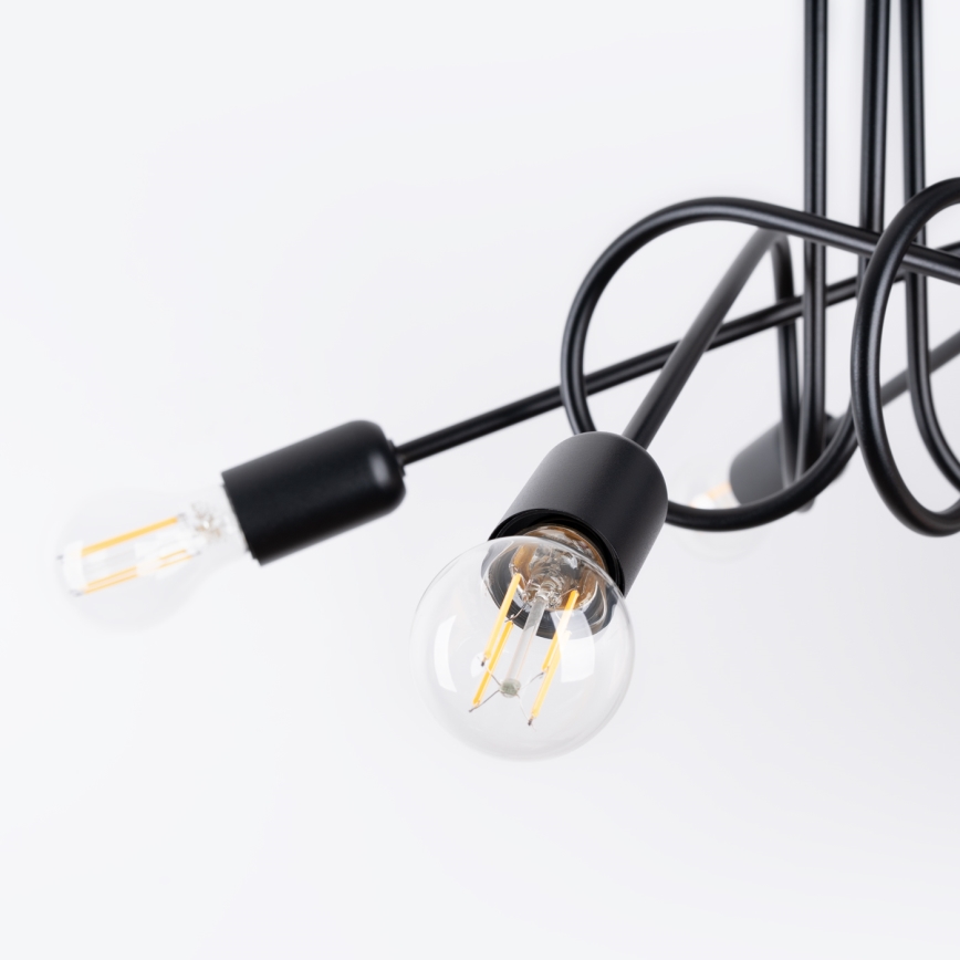 Plafonnier LOOP 5xE27/15W/230V noir
