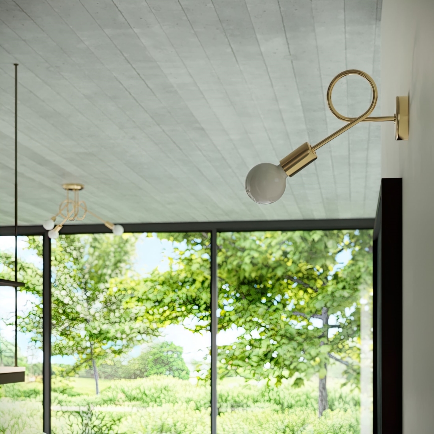 Applique murale LOOP 1xE27/15W/230V doré