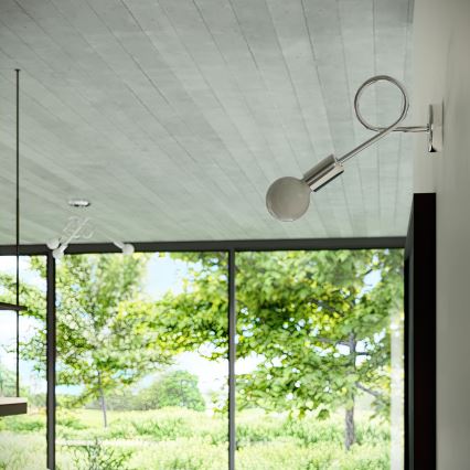 Applique murale LOOP 1xE27/15W/230V chrome brillant