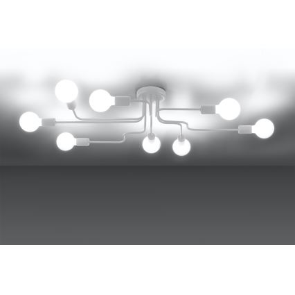 Lampadario a plafone VECTOR 8xE27/15W/230V bianco