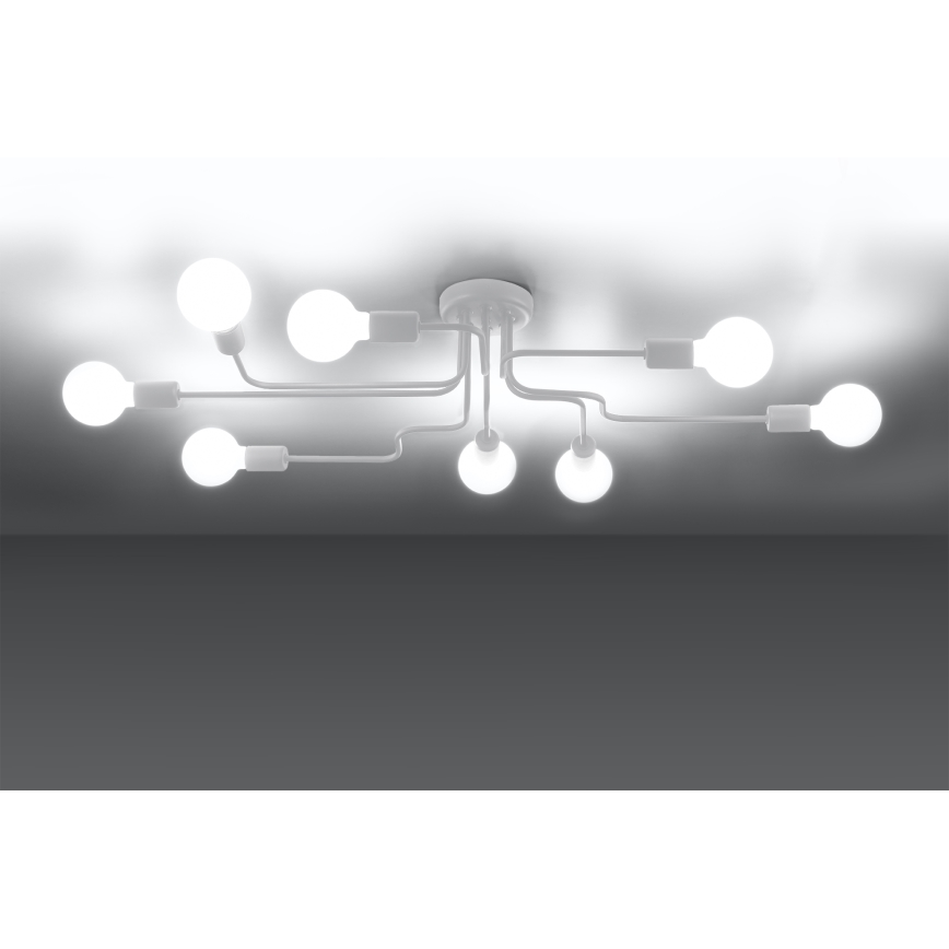 Lampadario a plafone VECTOR 8xE27/15W/230V bianco