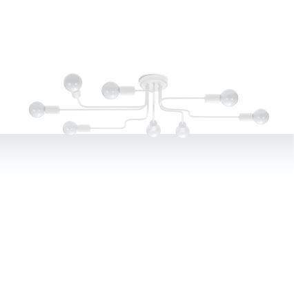 Lampadario a plafone VECTOR 8xE27/15W/230V bianco