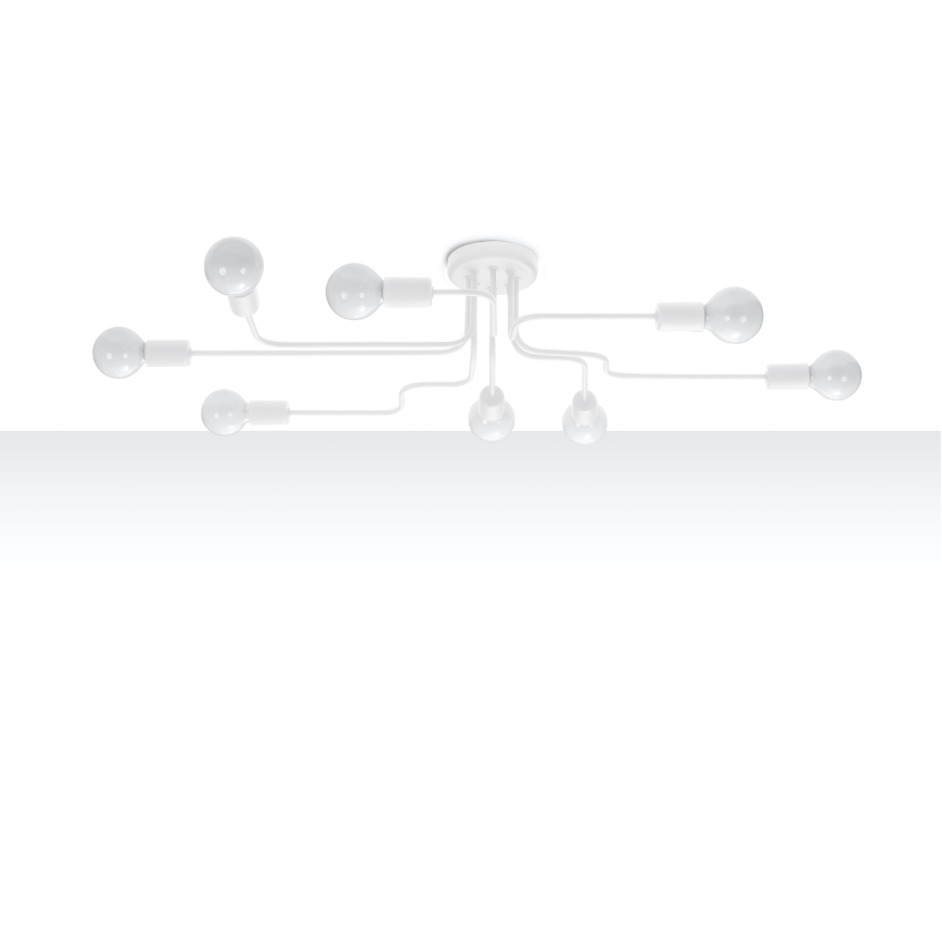 Lampadario a plafone VECTOR 8xE27/15W/230V bianco
