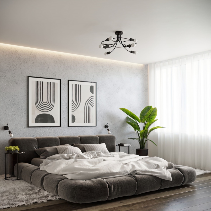 Applique LEVAR 1xE27/15W/230V nero