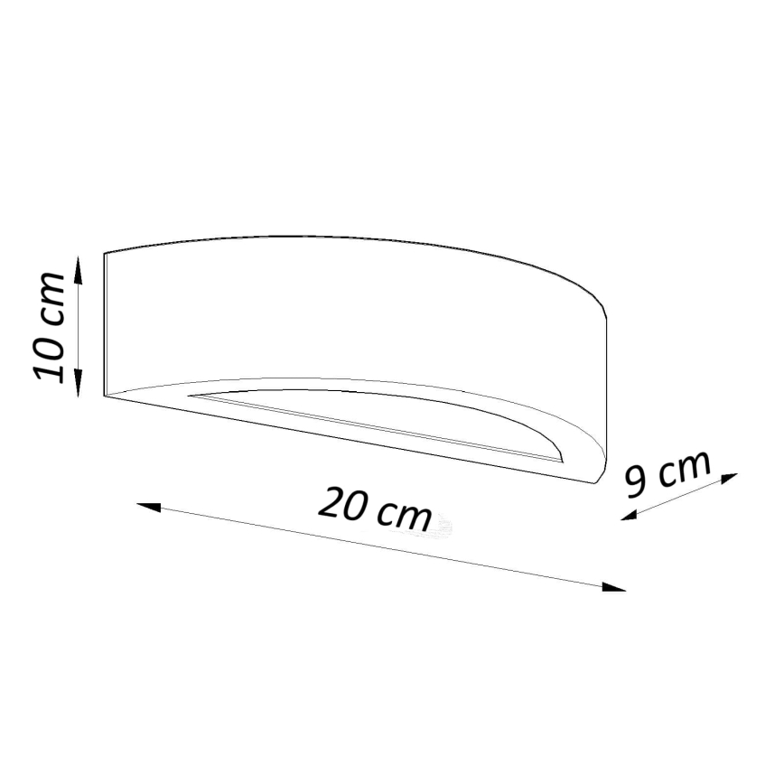 Applique ATENA 1xE27/15W/230V 20 cm bianco