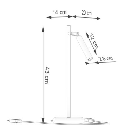 Lampada da tavolo PASTELO 1xG9/8W/230V bianco