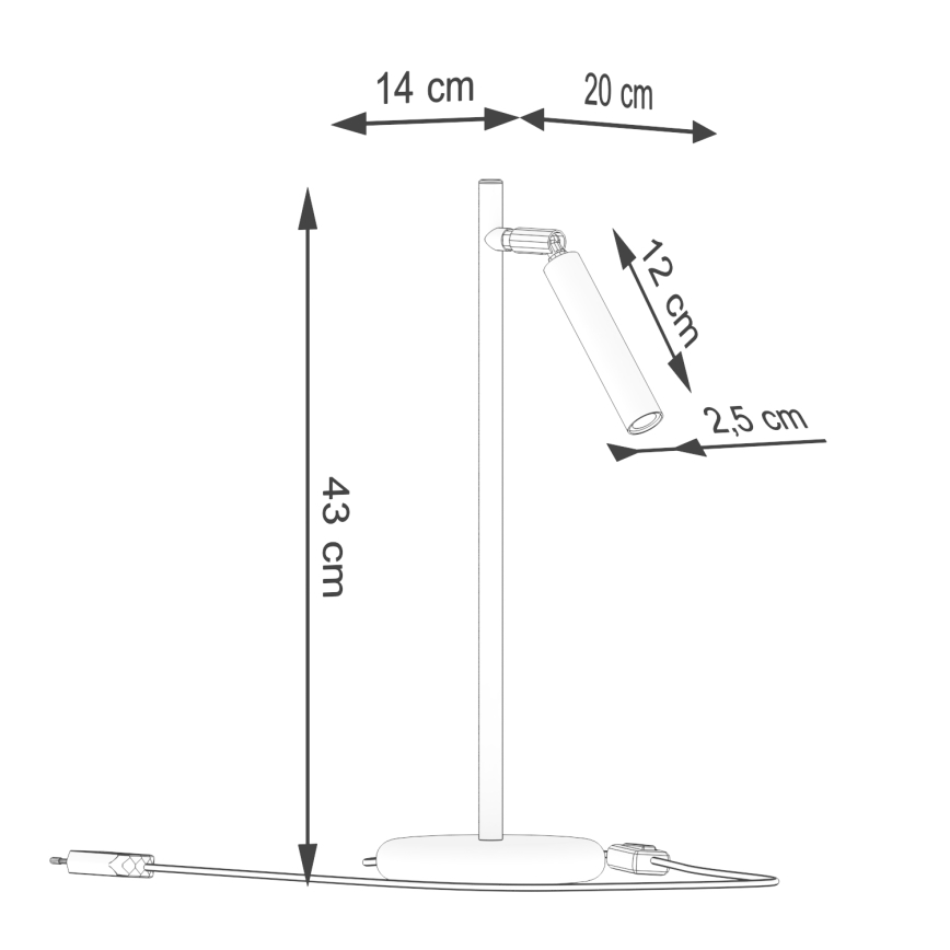 Lampada da tavolo PASTELO 1xG9/8W/230V bianco