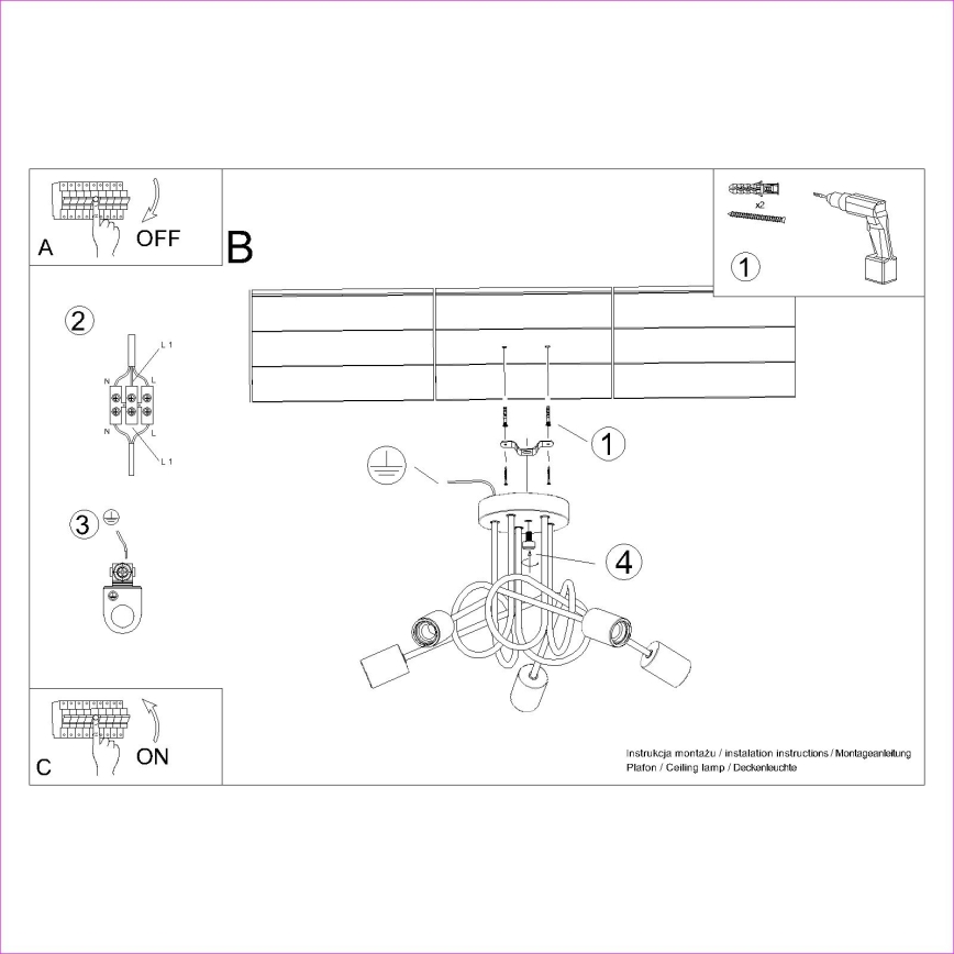 Lampadario a plafone EMBER 5xE27/15W/230V bianco/beige/faggio