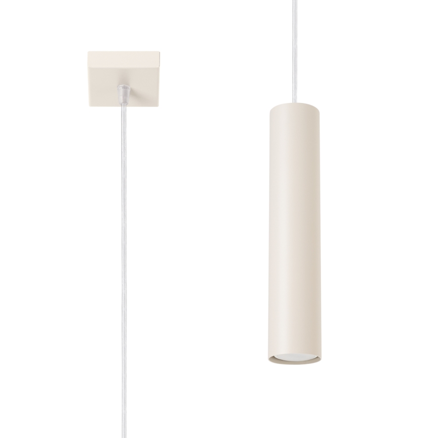 Lampadario a sospensione con filo LAGOS 1xGU10/10W/230V color crema