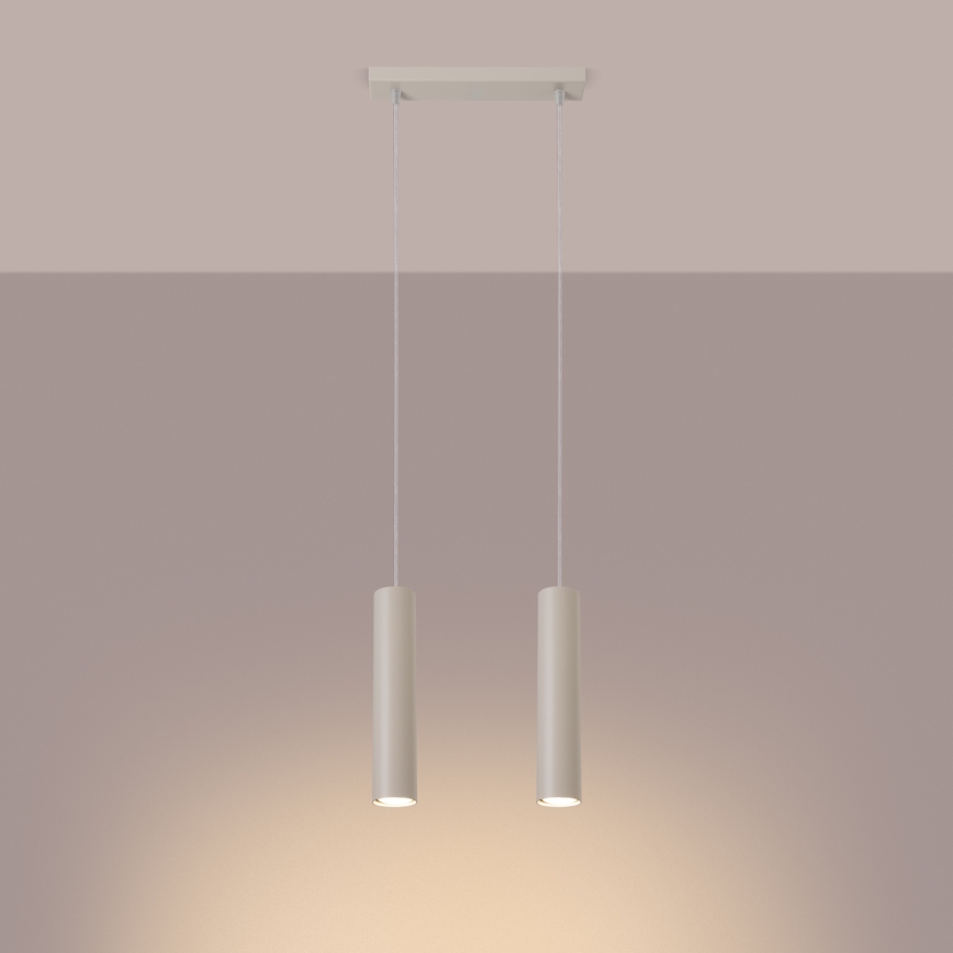 Suspension filaire LAGOS 2xGU10/10W/230V crème