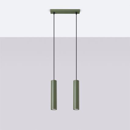 Suspension filaire LAGOS 2xGU10/10W/230V vert