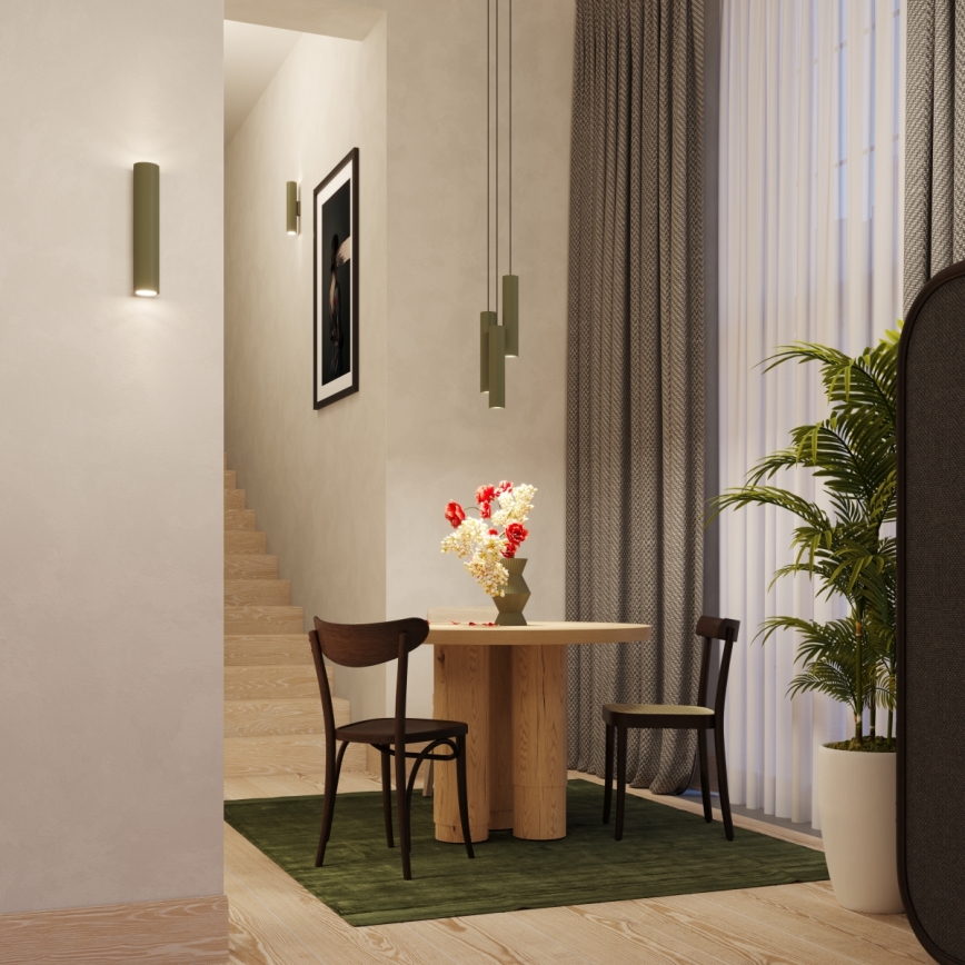 Lampadario a sospensione con filo LAGOS 3xGU10/10W/230V verde