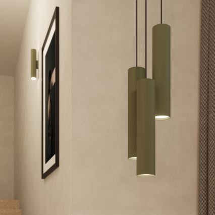 Lampadario a sospensione con filo LAGOS 3xGU10/10W/230V verde
